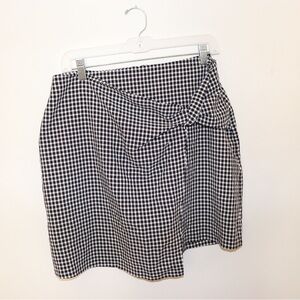 Skies Are Blue Black and White Gingham Pencil Skirt